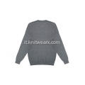 Pullover da uomo con scollo a V in maglia di cotone 100% classico lavorato a maglia